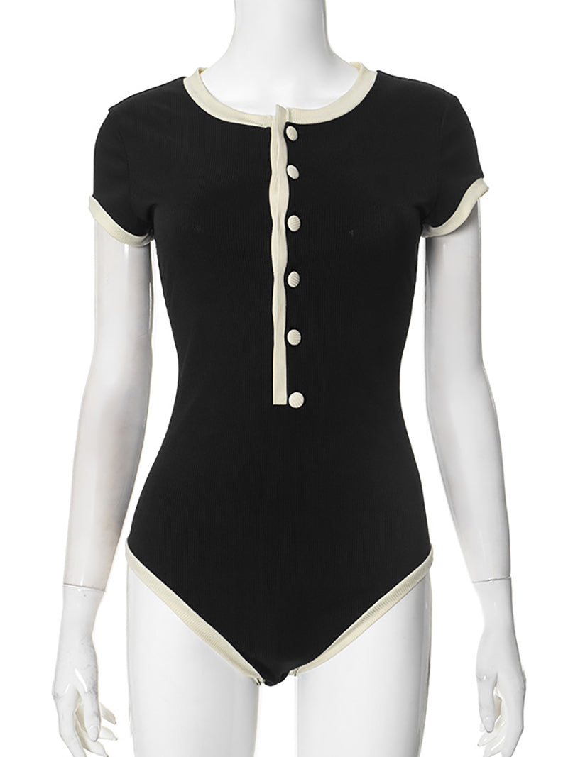 Sexy Ribbed Beach One-piece Swimsuit