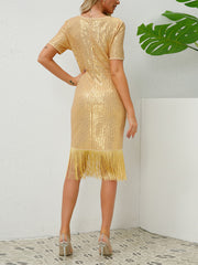 Retro Sequin Tassels Party Dress