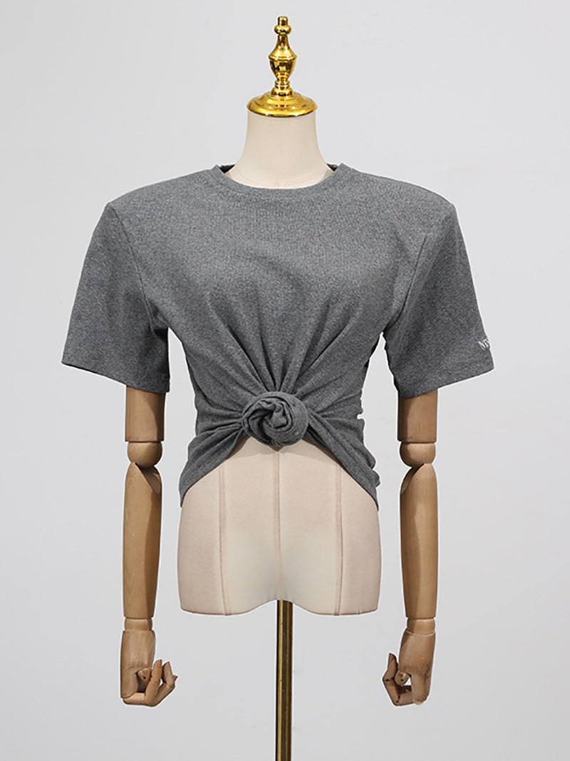 Fashion Round Neck Slim Casual T Shirt