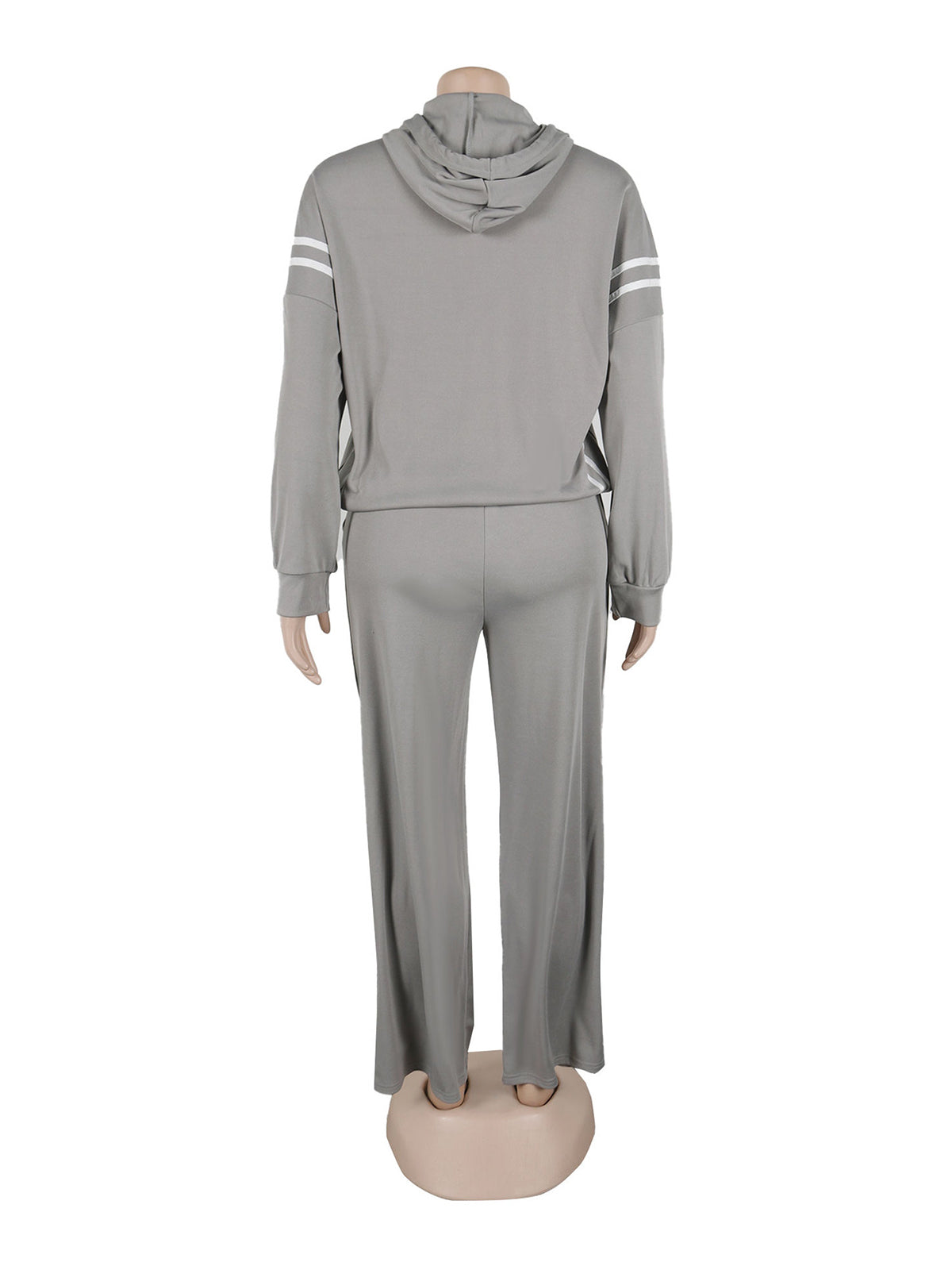 Casual Striped Hoodie Trousers Sports Suit