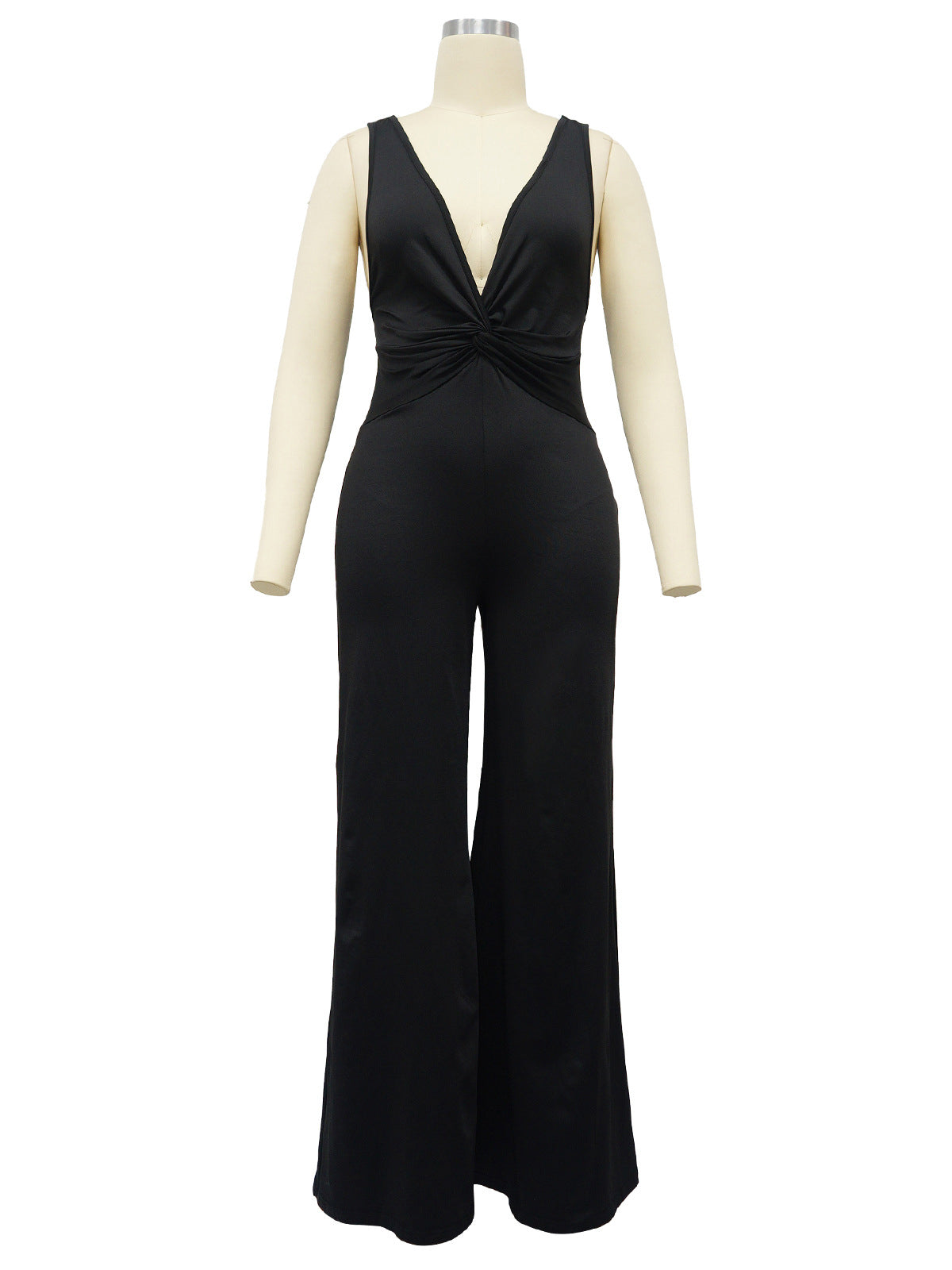 Sexy Deep V Backless Wide leg Jumpsuit