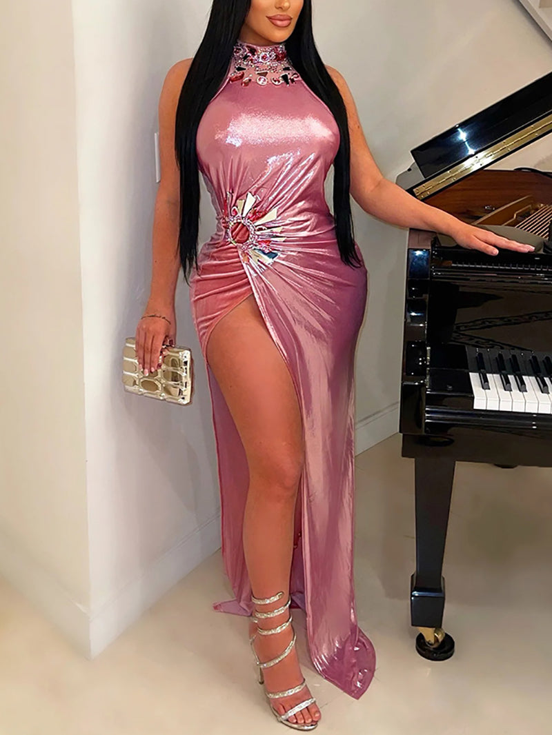 Sexy Sleeveless High Slit Party Long Dress