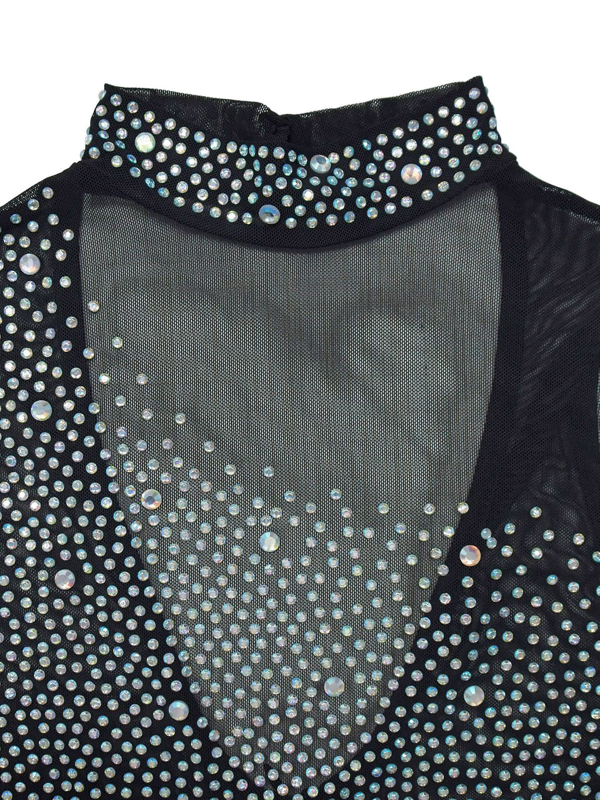 Sexy Sleeveless Rhinestone Sheer Mesh Night Club Dress