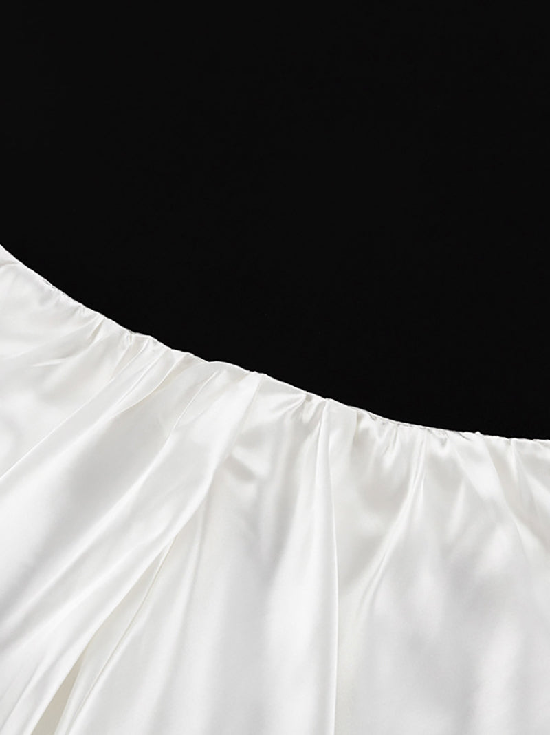 Fashion Satin Bubble Mini Skirt