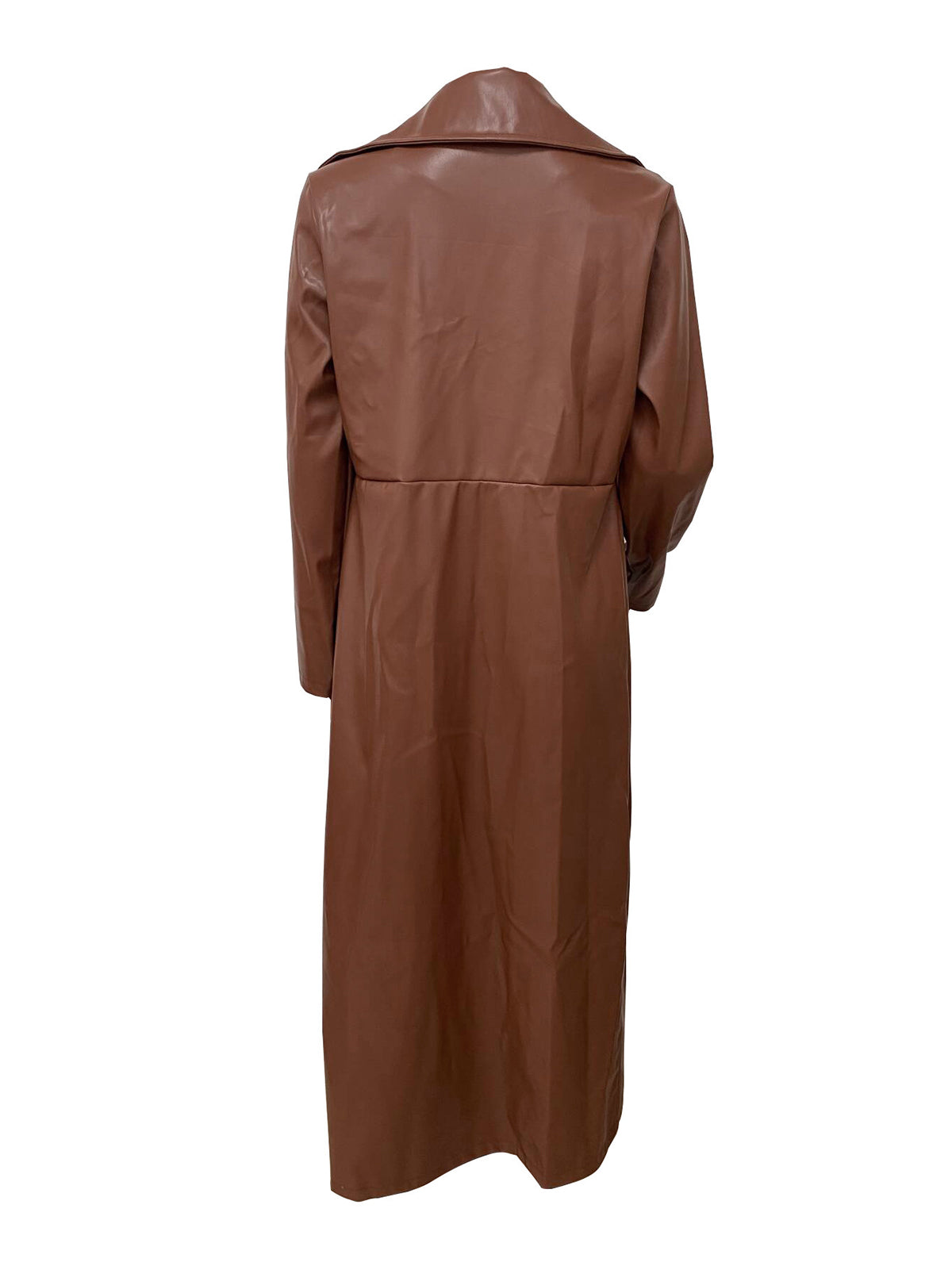 Fashion Styled Faux Leather Trench Coat
