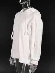 Fashion Simple Style Loose Pullover Hoodie