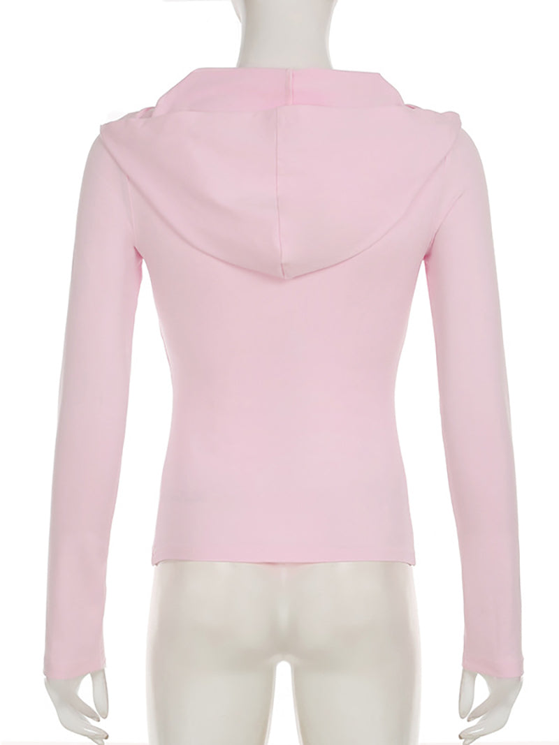 Casual Fit Zip Hoodie Cropped Jacket