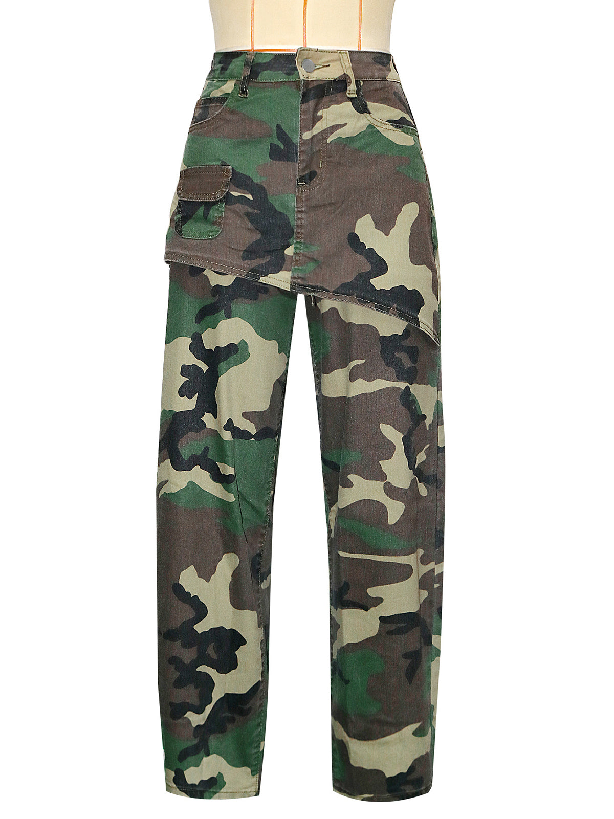 Fashion Camouflage Wide-leg Cargo Pants