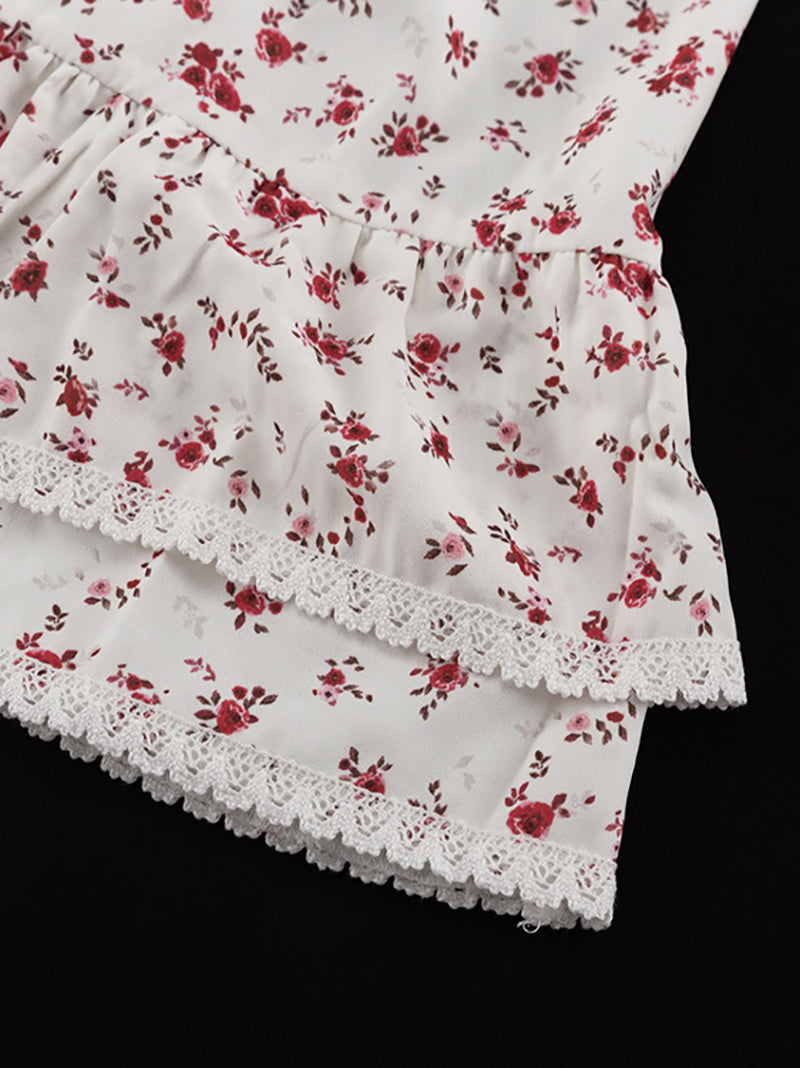 Off Shoulder Print Cinched Waist Mini Dress