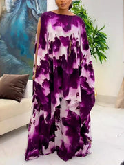 Print Sleeveless Loose Wide Leg Pants Set