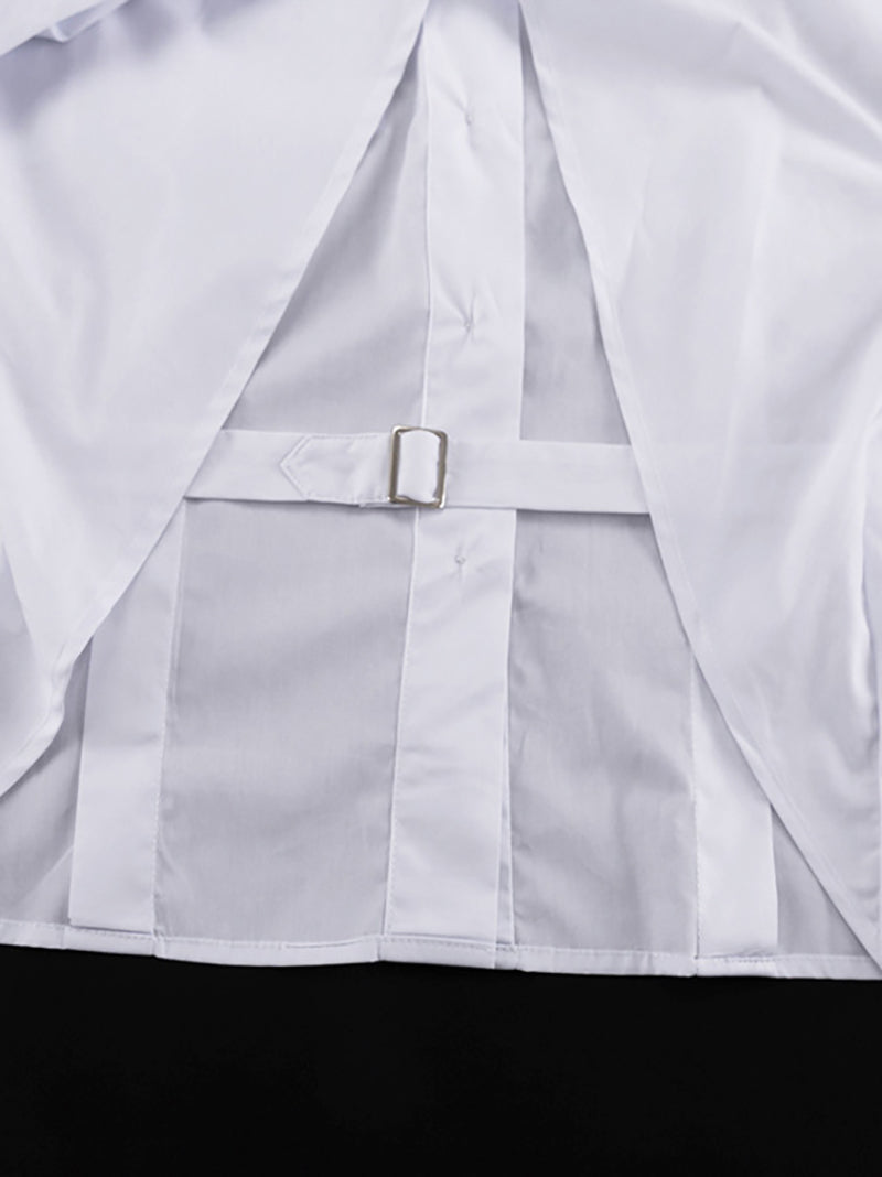 Casual Off Shoulder Crossover Backless Classic Shirt