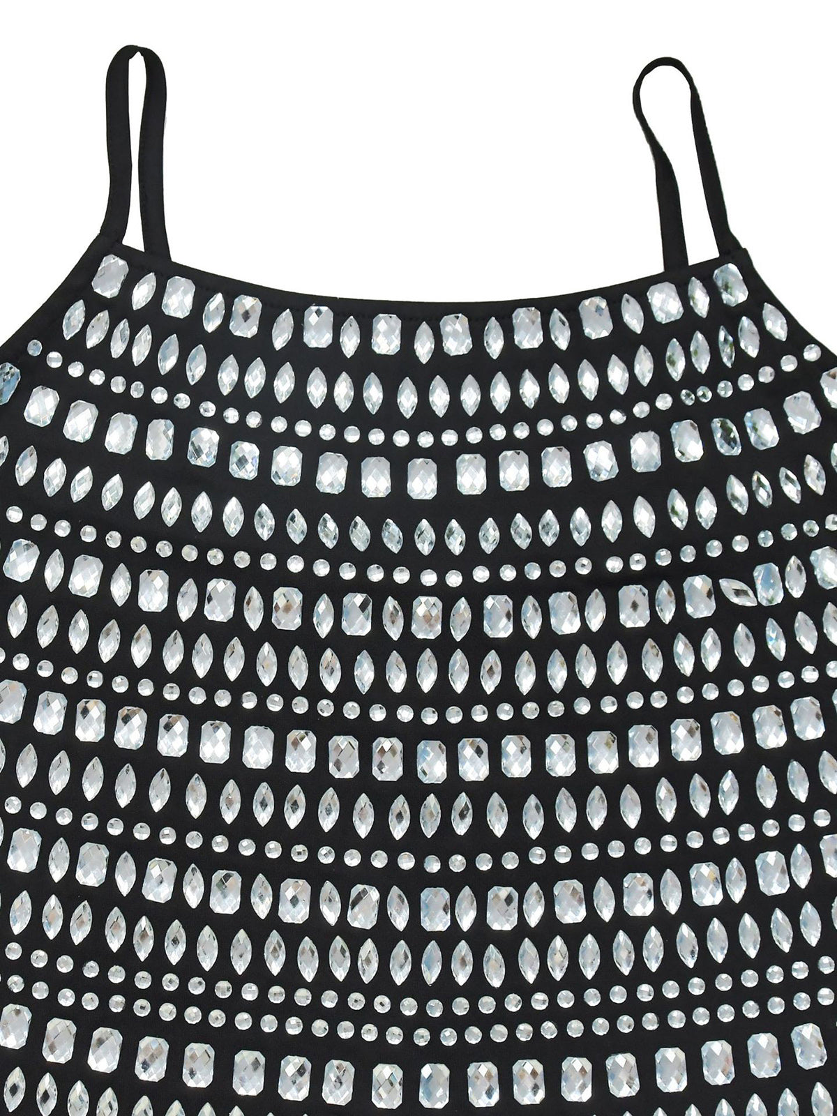 Spaghetti Strap Rhinestones Bodycon Cocktail Dress