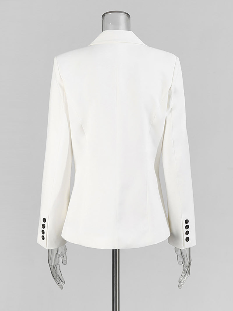 Fashion Simple Rhinestone Slim Blazer