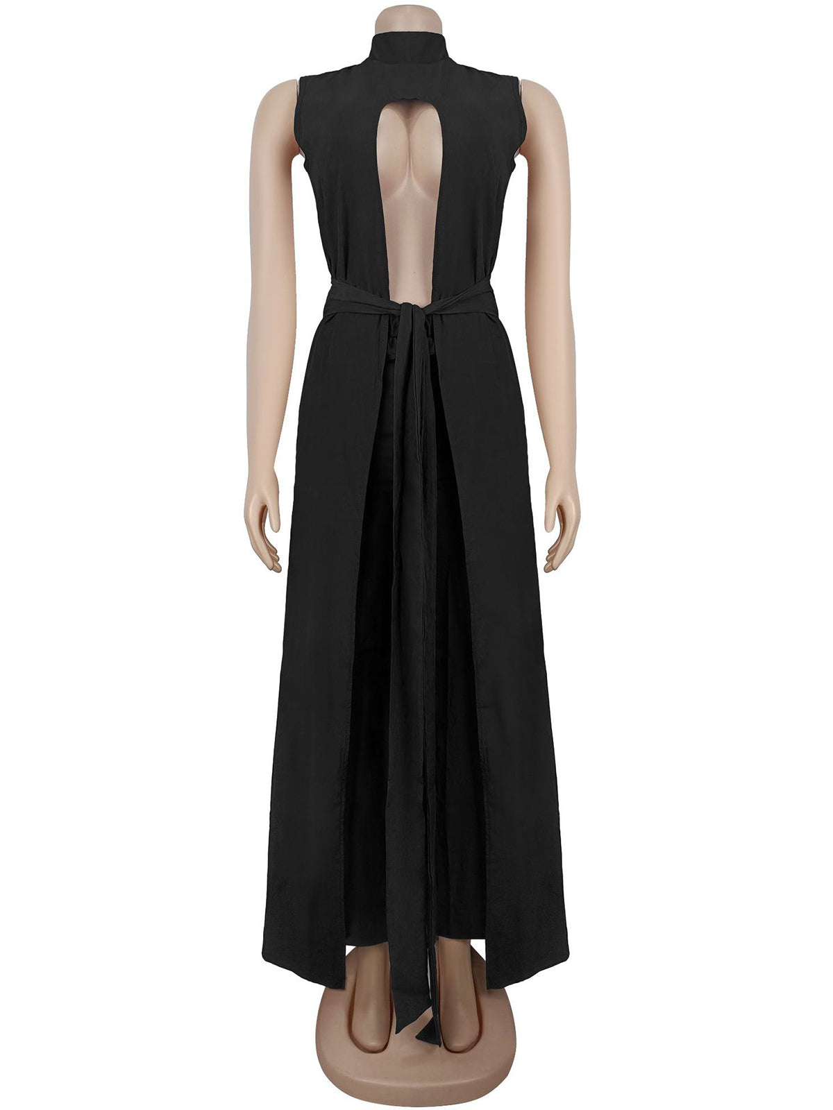 Sexy Sleeveless Bandage Maxi Dress Pants Two Piece Set