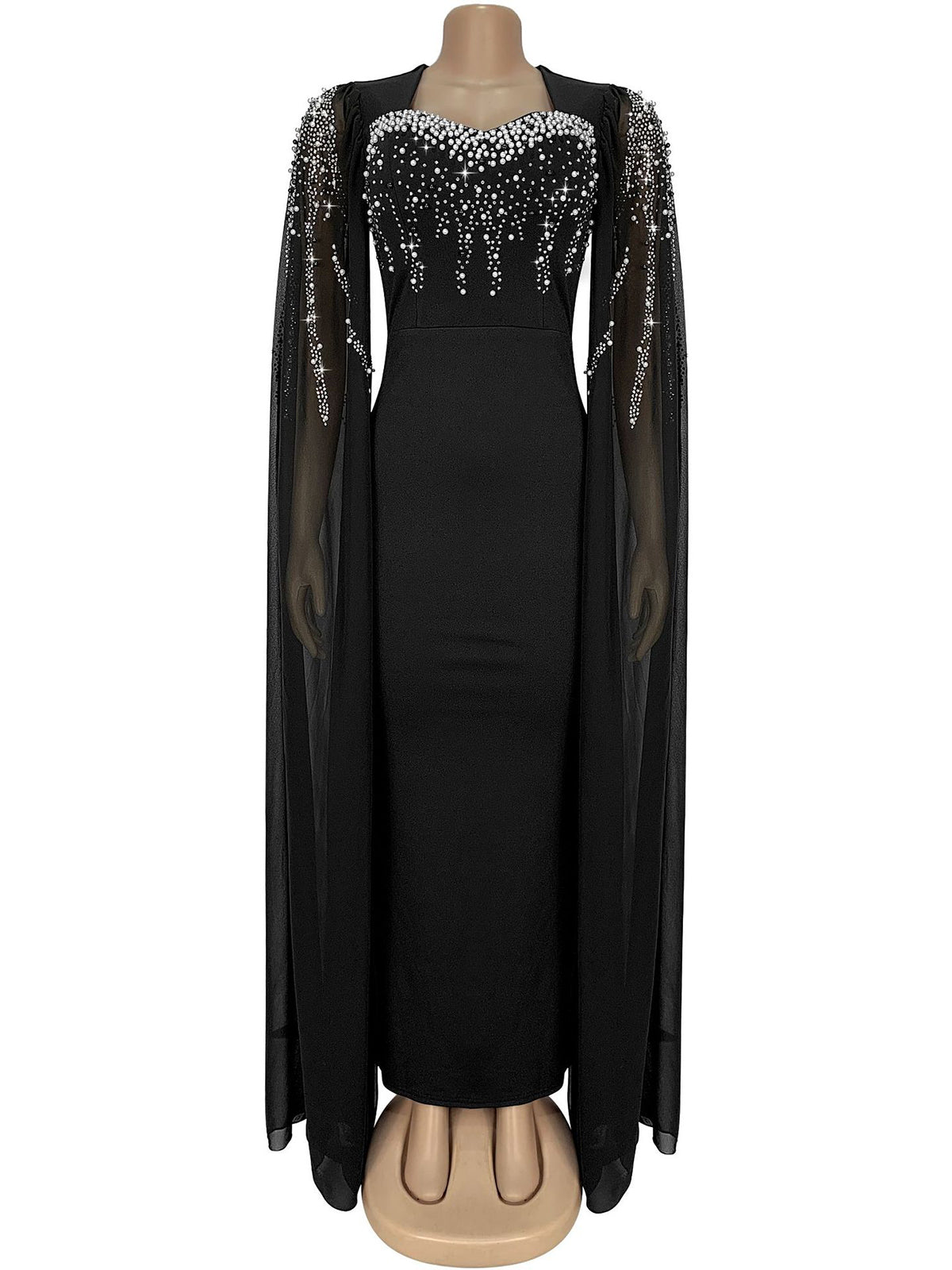 Elegant Shawl Rhinestone Nightclub Party Dress