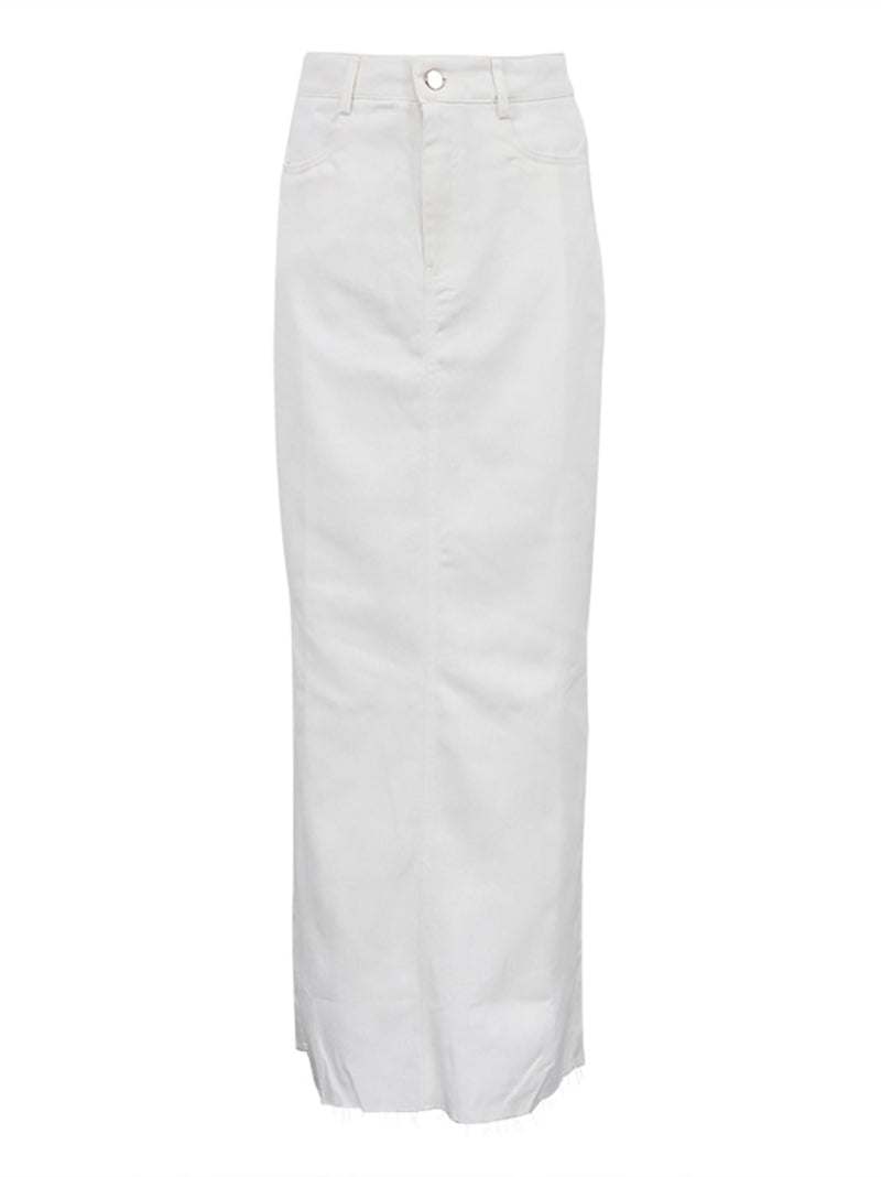 Fashion High Waist Slit Maxi Skirt