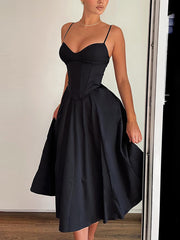 Sexy Spaghetti Strap Corset Dress