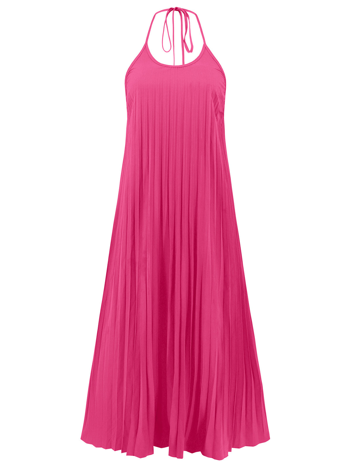 Sexy Halter Loose Pleated Beach Dress