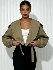 Vintage V Neck Fitted Jacket-boutique