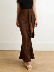 Vintage Asymmetric Maxi Skirt