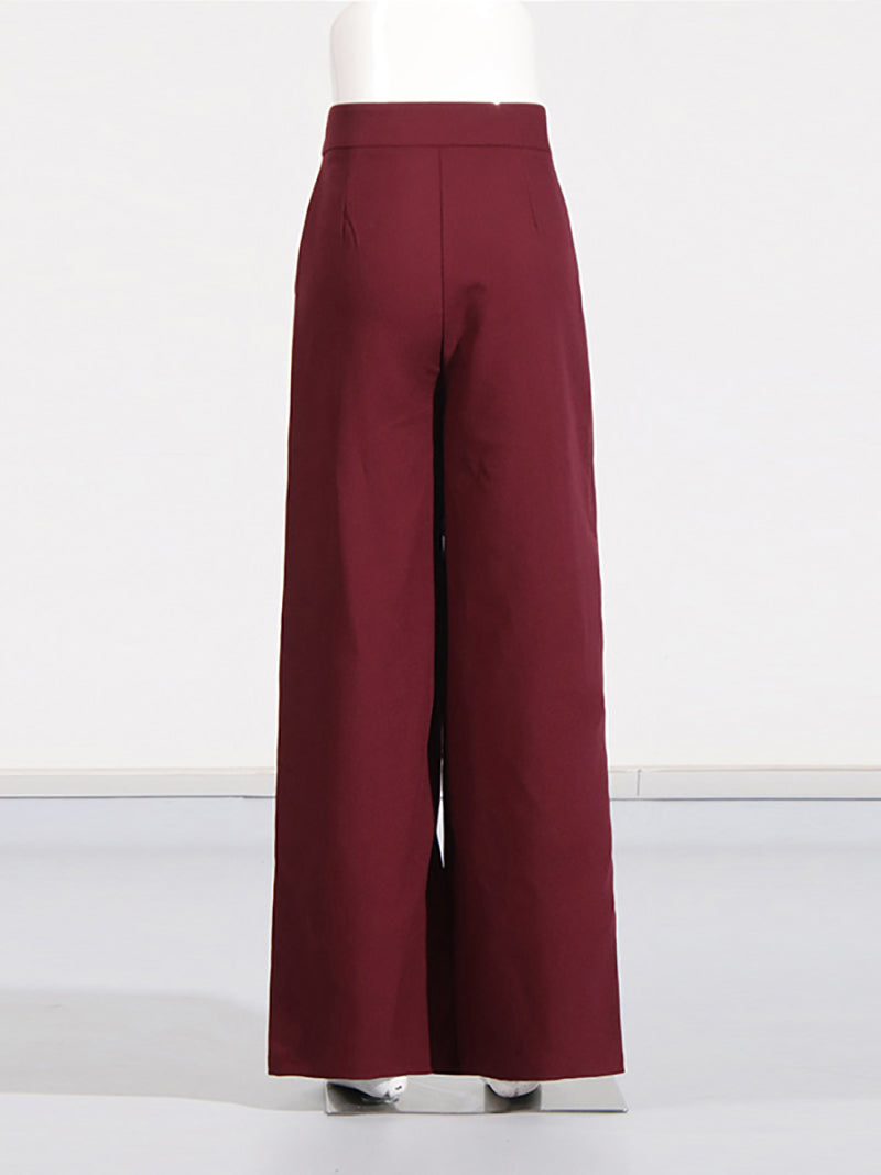 Simple Fashion Slim Blazer Suit Pants Two Piece Set