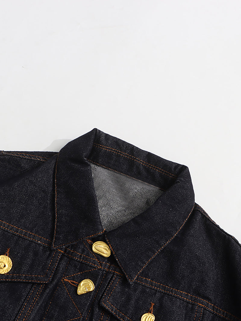 Fashion Casual Single-breasted Denim Jacket