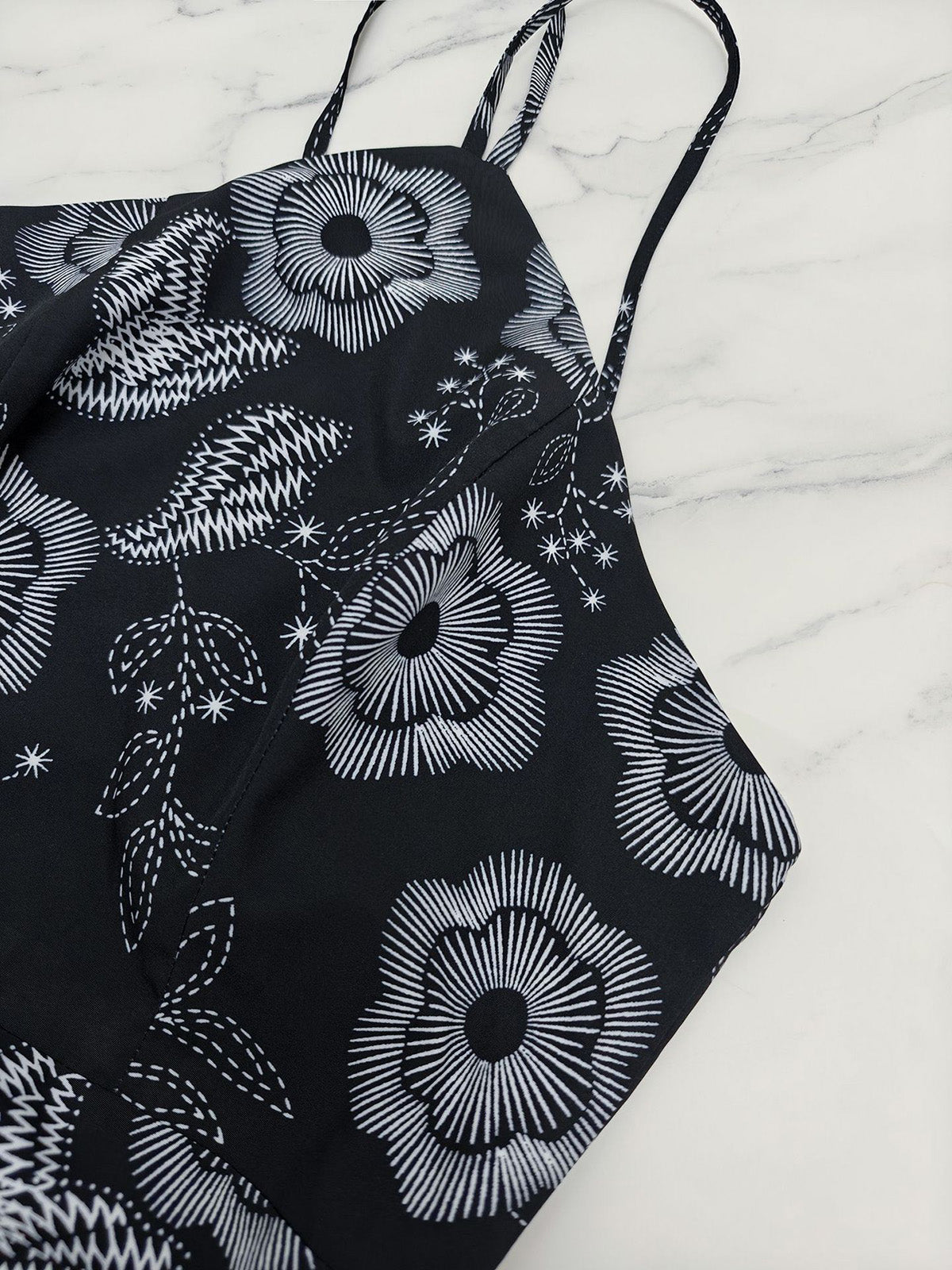Elegant Print Halter Vacation Maxi Dress