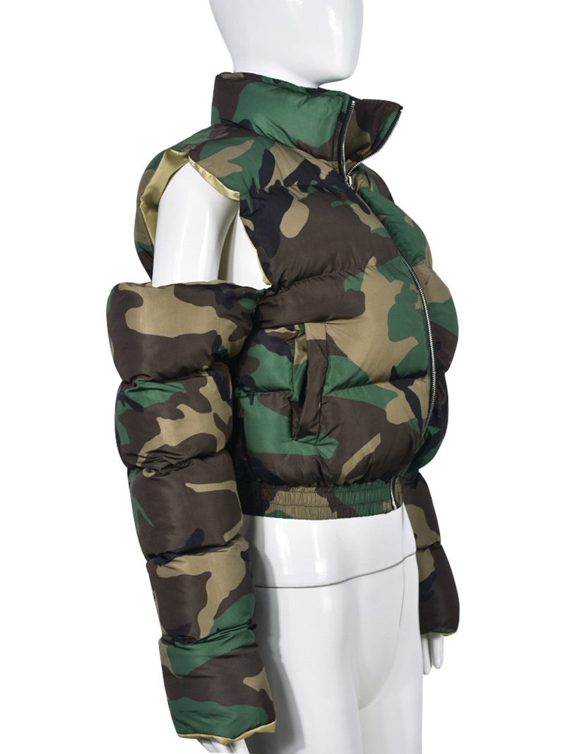 Fashion Camo Padded Jacket Vest