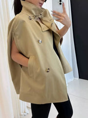 Vintage Cape Collar Cropped Jacket-boutique