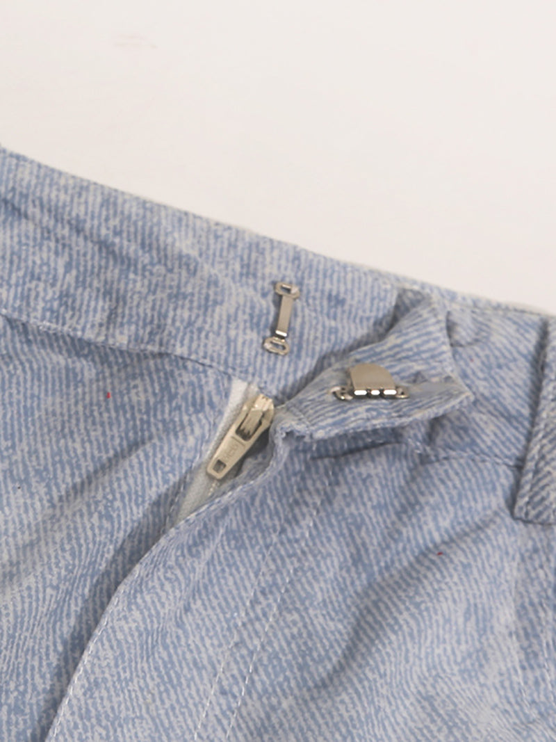 Fashion Gradient Denim Color Shirt and Pants Set