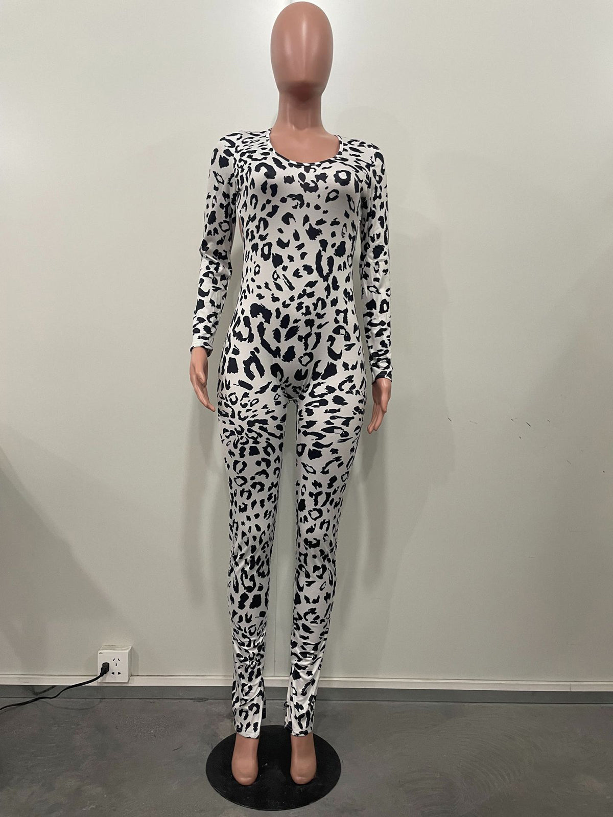 Sexy Leopard Print Backless Jumpsuit