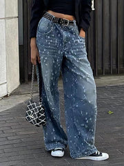 Shredded Colossus Wide Leg Jeans