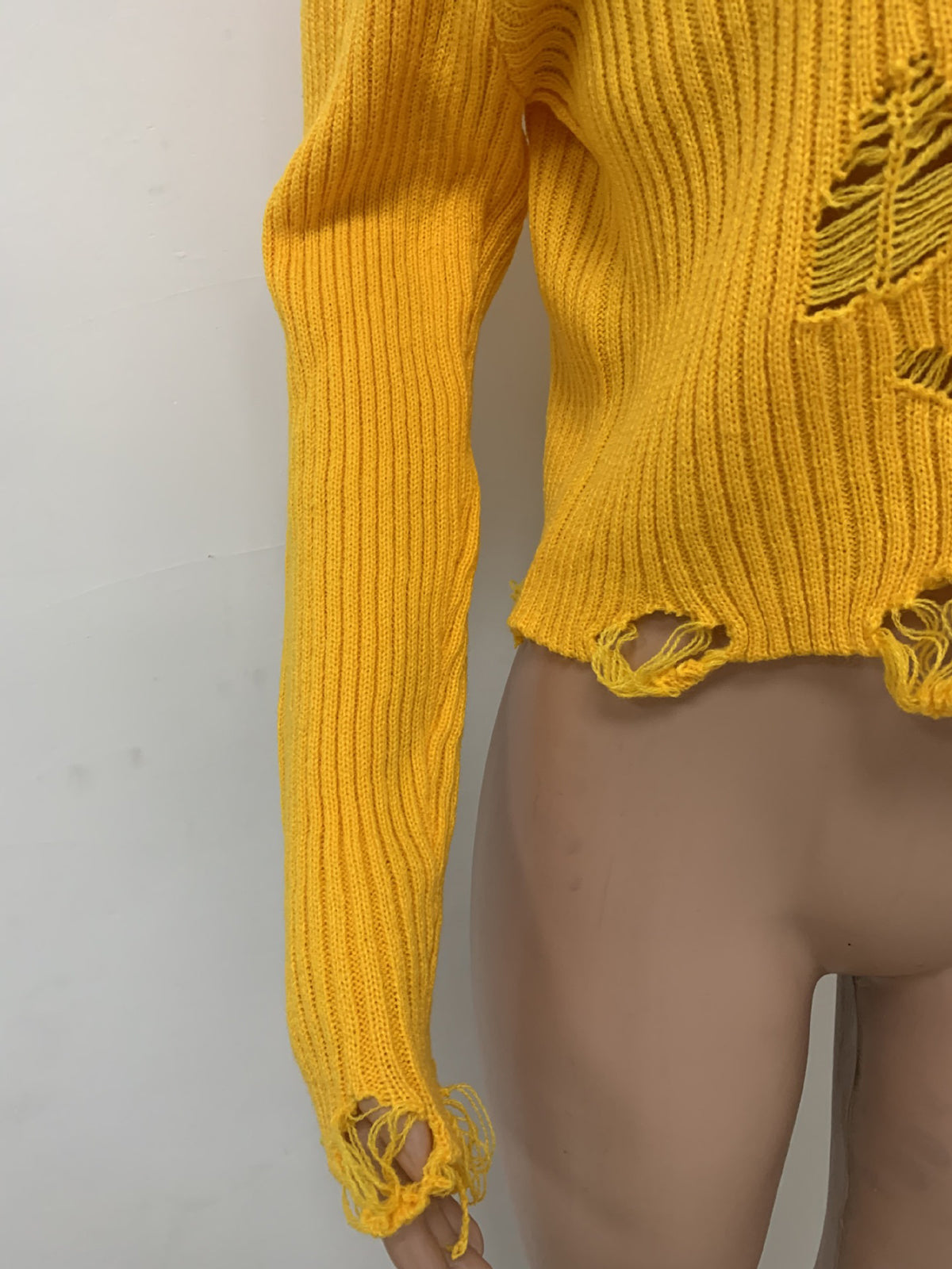 Fashion Turtleneck Fringe Crop Sweater