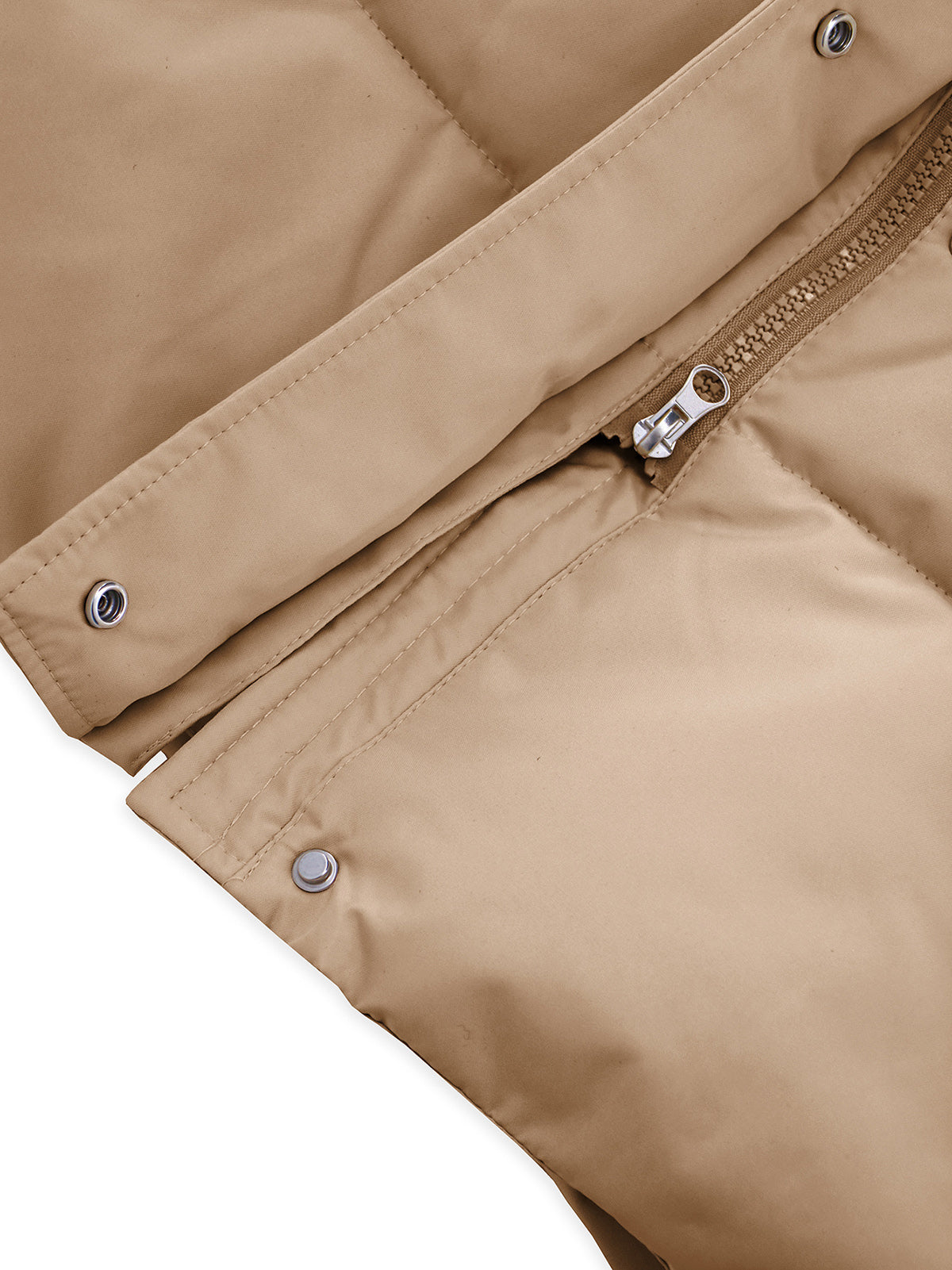 Fashion Zipper Hooded Cotton Padded Coat