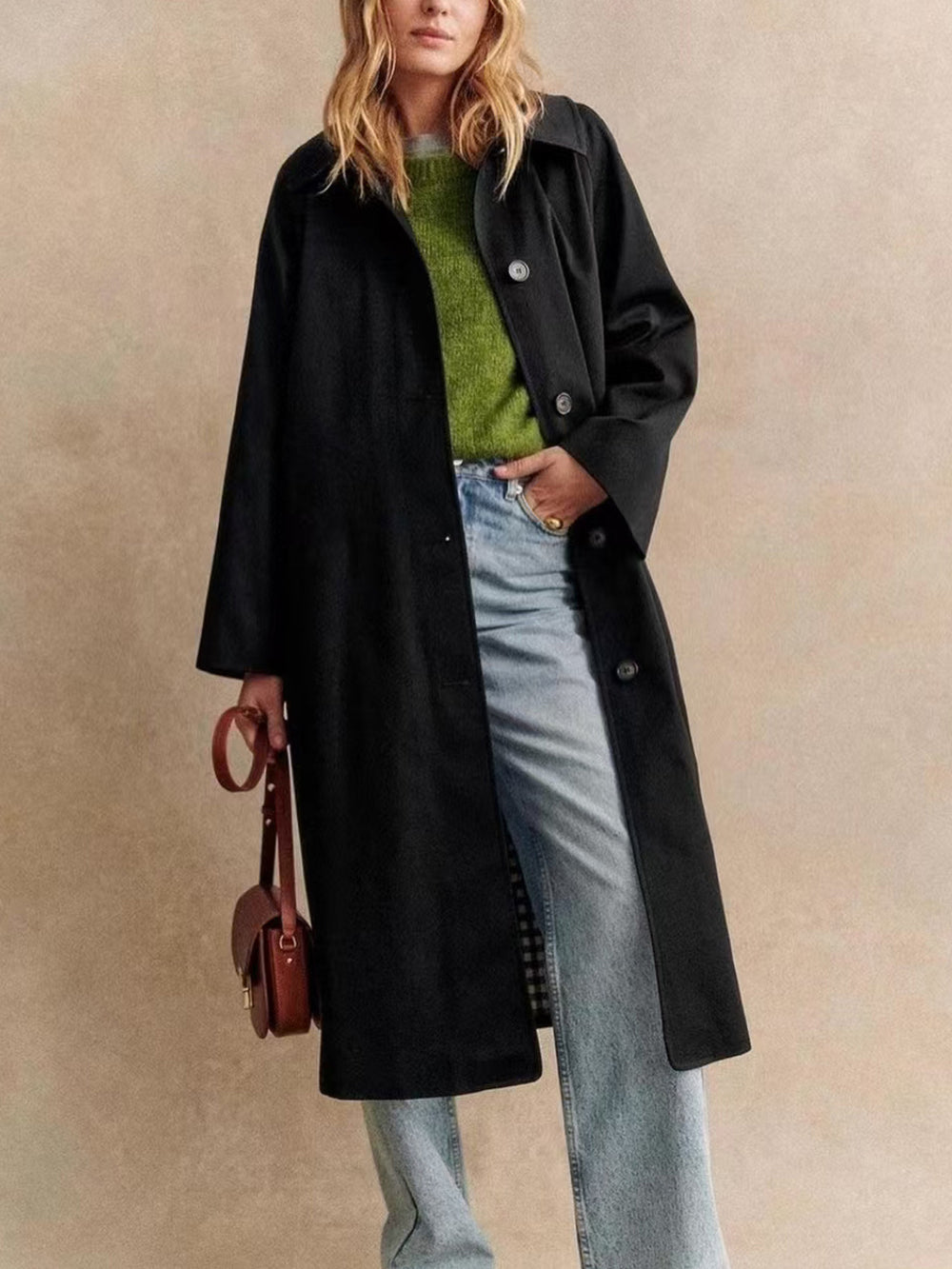 Fashion Single Breasted Trench Coat