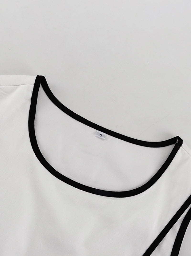 Loose Sleeveless Tank Top And Wide Pants Set