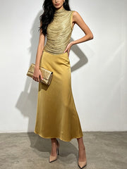 Sleeveless Top and A Line Maxi Skirt Set-boutique