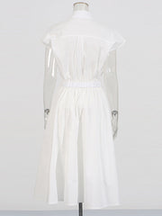 Elegant Embroidered Lapel Top Long Skirt Sets