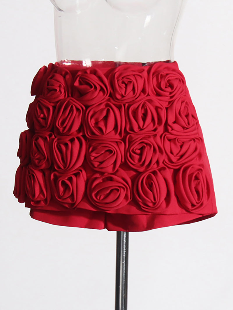 Fashion Rose Patchwork Shorts