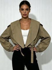 Vintage V Neck Fitted Jacket-boutique