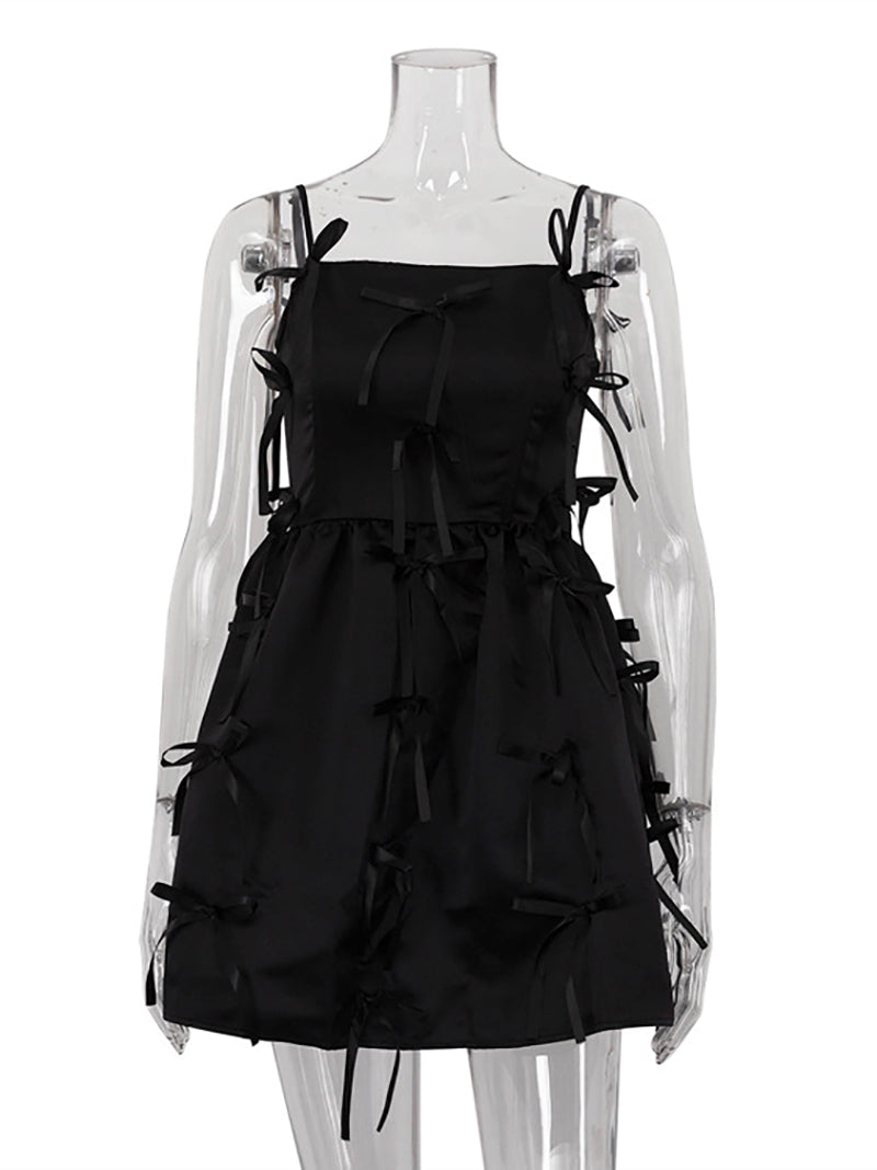 Elegant Bow Embellishment Party Dress