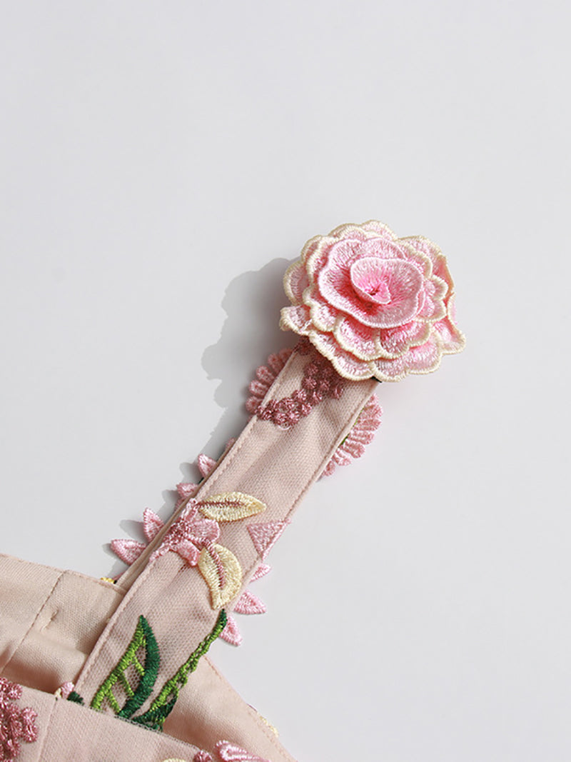 Blooming Moments Embroidered Floral Mini Dress