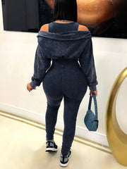 Sexy Off Shoulder Elastic Bodycon Jumpsuit