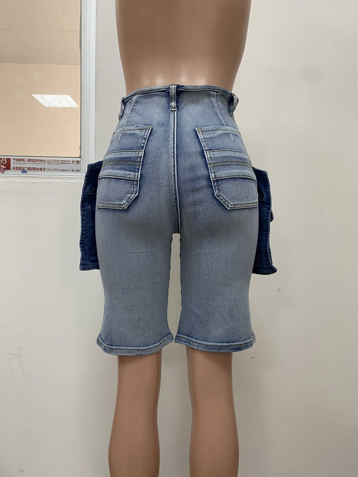 Casual Pocket Cargo Jean Shorts
