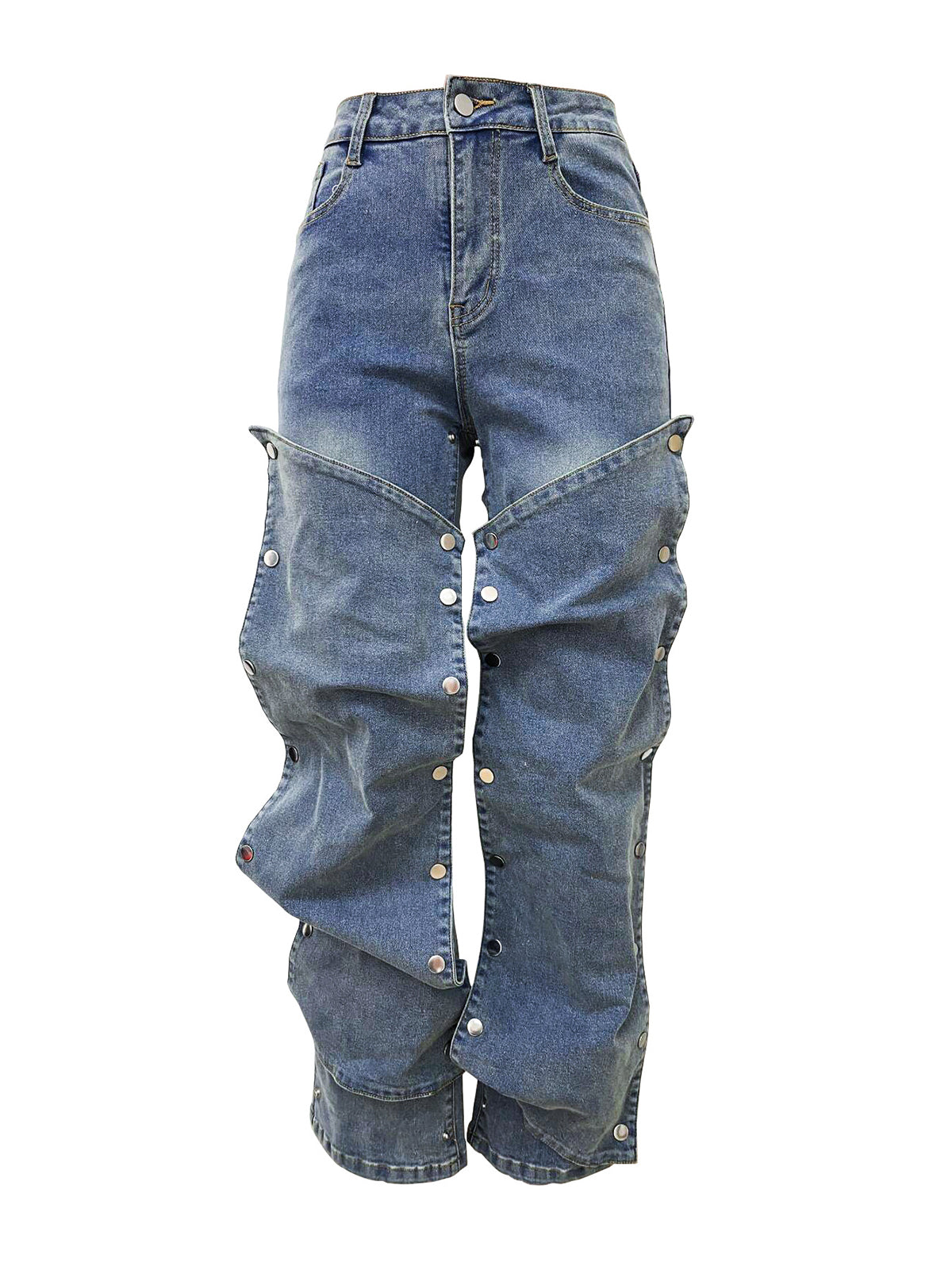 Fashion Denim Decorate Loose Casual Jeans