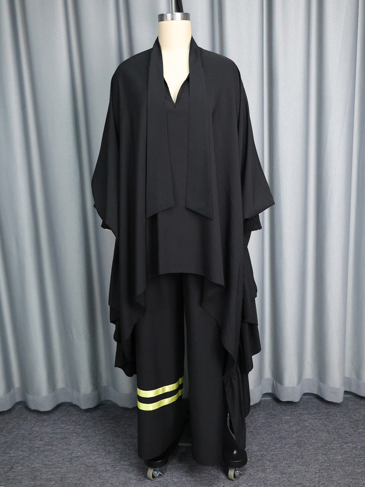 Batwing Sleeve Irregularity Top Wide Leg Pants Set