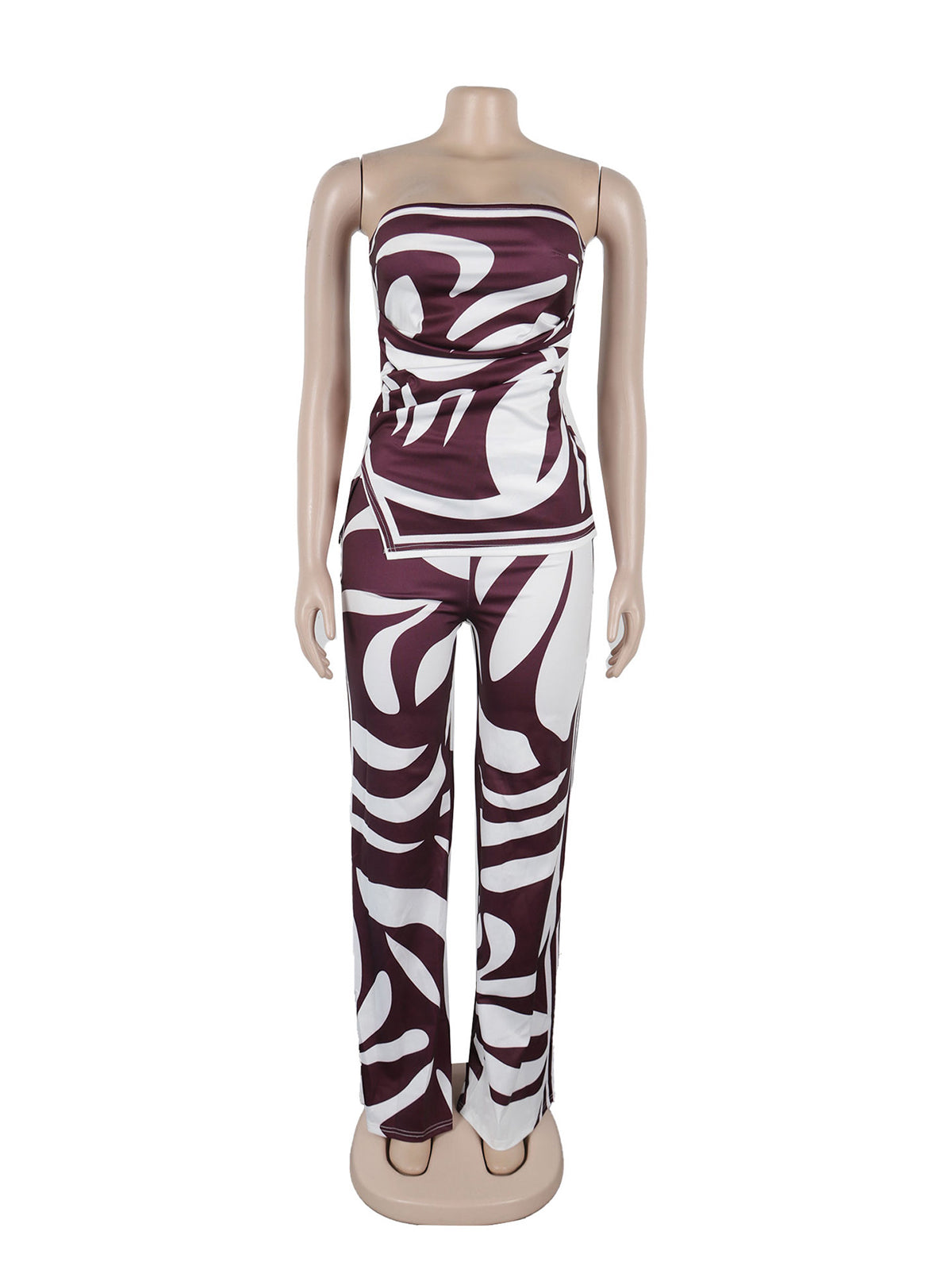 Casual Elastic Tube Top And Long Pants Sets
