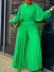 Casual Shirt Wide leg Pants Suit