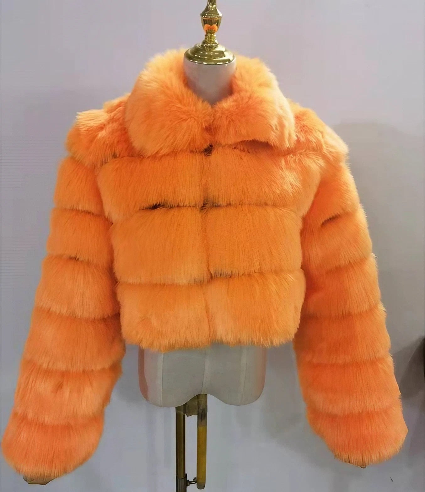 Fashion Thick Artifici Fur Coat Fox Fur Short Jacket( S-4XL)