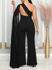 One Shoulder Hollow out Jumpsuit